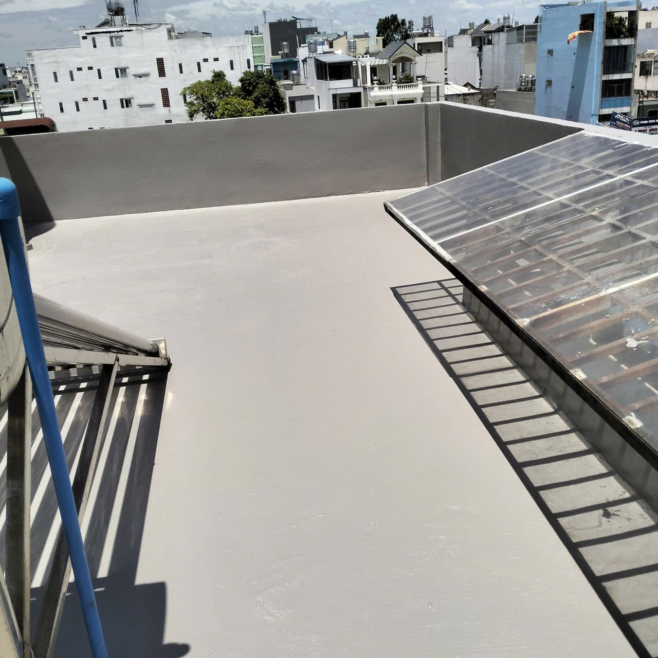 Sân thượng sau khi hoàn thiện lớp chống thấm